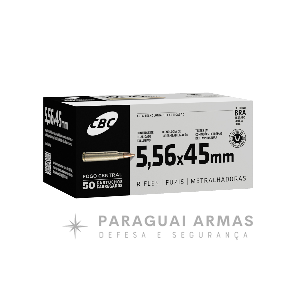 Munição Para Fuzil CBC Calibre 5,56x45mm